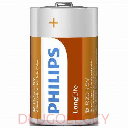 PHILIPS R20 D LongLife bateria tray 2szt