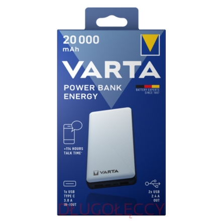 VARTA powerbank 20000mAh Energy USB-A USB-C 