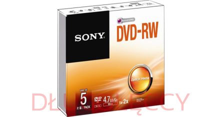 SONY DVD-RW 4.7GB x2 SLIM 5 sztuk