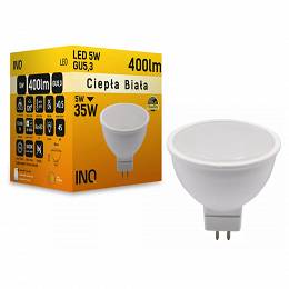 INQ GU5.3 5W 400lm LED 3000K ciepła biała AC/DC 12V