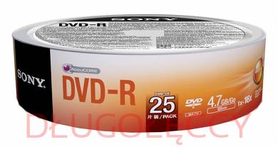 Płyty SONY DVD-R 16x op. szpulowe 25szt. 