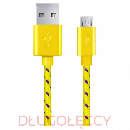 ESPERANZA EB175 kabel USB micro USB 1m oplot żółty