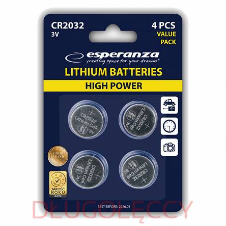 ESPERANZA bateria litowa CR2032 blister 4szt