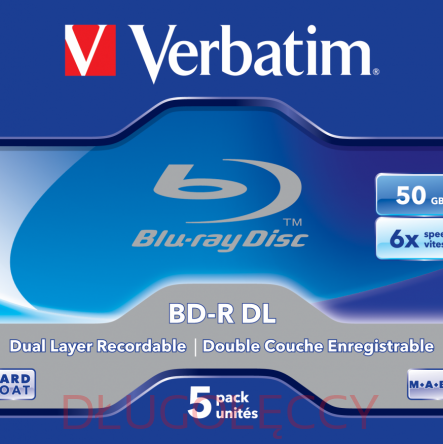 VERBATIM BD-R 50GB DL x6 Blu-ray Box 