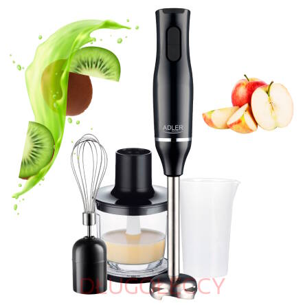 Adler AD 4620 black Blender ręczny Zestaw 2 pojemniki nasadka miksująca ubijaczka