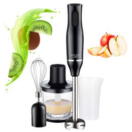 Adler AD 4620 black Blender ręczny Zestaw 2 pojemniki nasadka miksująca ubijaczka