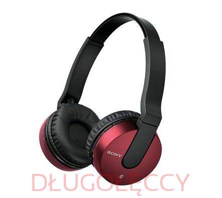 SONY Słuchawki bluetooth MDR-ZX550BN czerwone