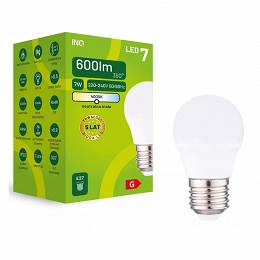 INQ E27 7W (48W) P45 kulka 600lm 4000K neutralna biała