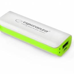 ESPERANZA POWER BANK JOULE 2200mAh biało-zielony