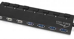 Hub 7 portowy :4porty USB 3.0 3porty 2.0 MT-5033 MEDIA-TECH