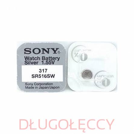 Bateria srebrowa SONY SR-516SW/317/1.55V