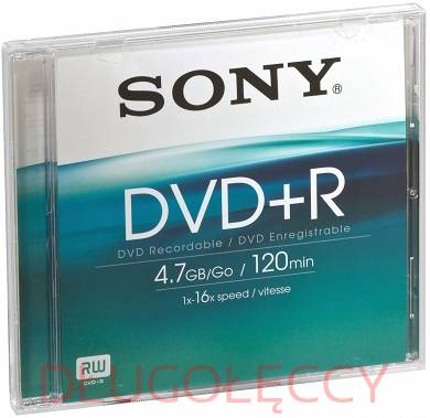 Płyta SONY DVD+R 4.7GBx16 op. 1 szt box 