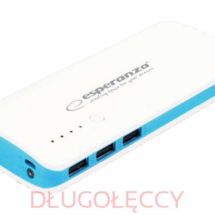 ESPERANZA POWER BANK EMP106WB RADIUM 8000mAh biało-niebieski