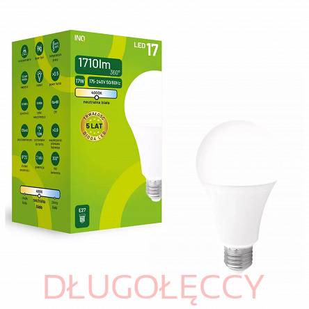 INQ E27 17W (113W) 1710lm A70 4000K neutralna biała