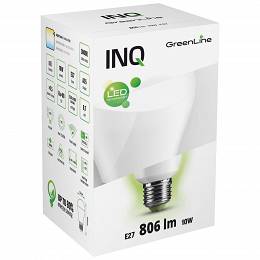 INQ E27 10W 806lm A60 3000K ciepła biała GreenLine