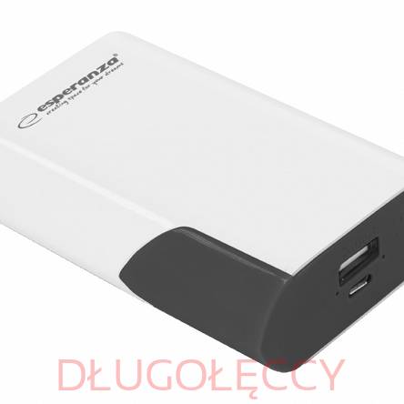 ESPERANZA POWER BANK 6000MAH BOSON BIAŁO/CZARNY