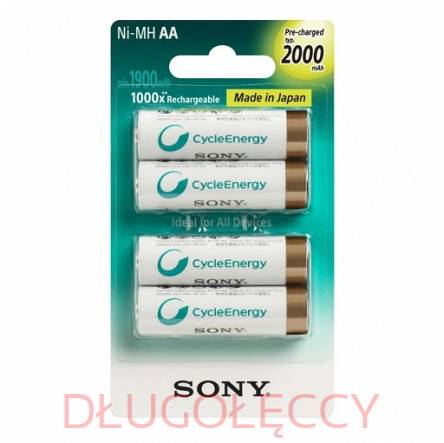 SONY Akumulatorki Ni-MH AA 2000mAh blister 4sztuki