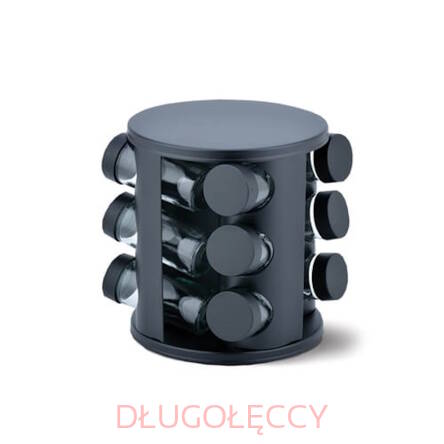 MAESTRO MR1725 Zestaw pojemników na przyprawy 12x100ml stojak stalowy czarny