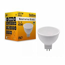 INQ GU5.3 7W 560lm LED  DC 12V 4000K neutralna biała