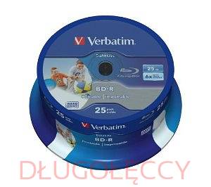 VERBATIM BD-R 25GB x6 cake 25 do nadruku