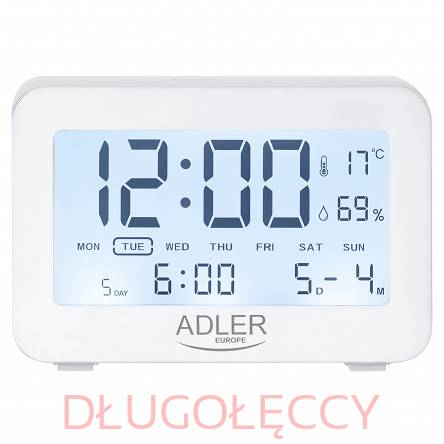 Adler AD 1196W Budzik termometr na baterie