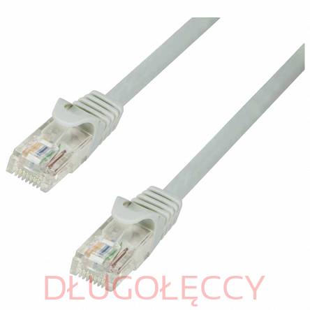 LANBERG Patchcord RJ45  kat. 5e UTP  10m szary 