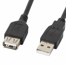 PRZEDŁUŻACZ USB-A M/F 2.0 5M CZARNY LANBERG