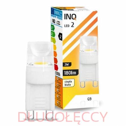 INQ G9 LED 2W 180lm 230V KAPSUŁKA 2700K ciepła biała