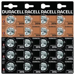 20 sztuk Duracell CR2016 bateria guzikowa litowa 3V blister