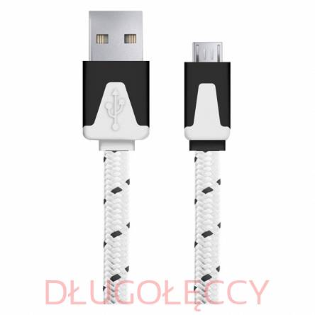 ESPERANZA EB176 kabel USB 2.0 - micro USB 1m biały oplot