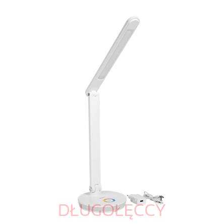 Lampa biurowa LED 12W 500lm RGB z portem do ładowania USB biała