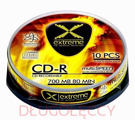 CD-R EXTREME 700MB x52 CAKE BOX 10 SZT.