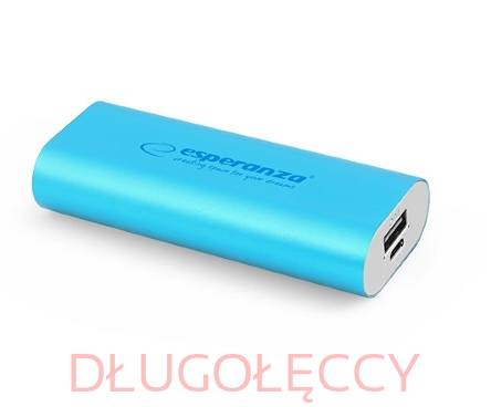 ESPERANZA POWER BANK HADRON 4400mAh niebieski