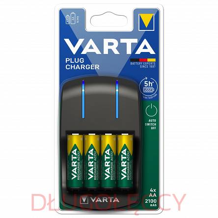 VARTA PLUG ŁADOWARKA + 4 akumulatorki AA 2100mAh