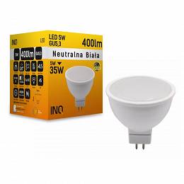 INQ GU5.3 5W 400lm LED 4000K neutralna biała AC/DC 12V