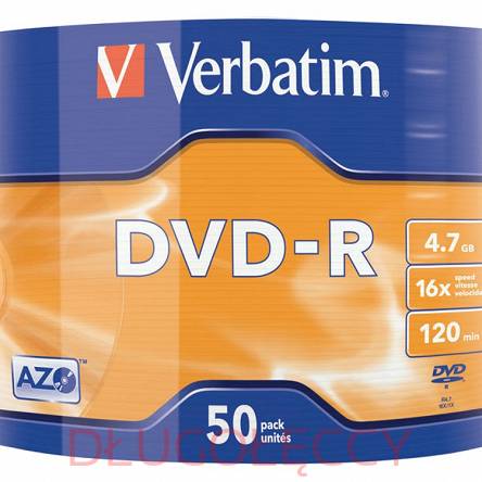 Płyta VERBATIM DVD-R4.7GBx16 op 50 szt. 