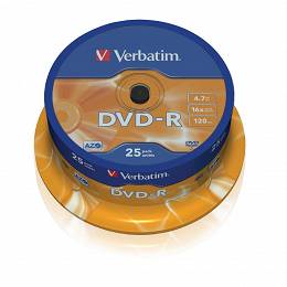 Płyta VERBATIM DVD-R4.7GBx16 op 25 szt. cake box