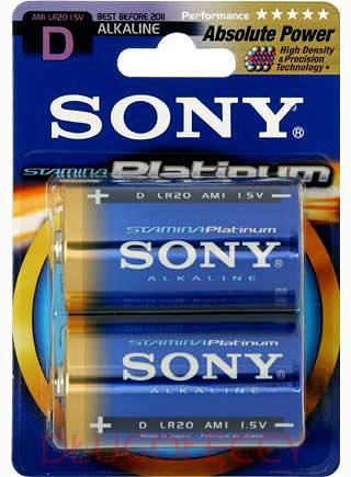 SONY LR20 bateria alkaliczna PLATINUM STAMINA blister 2szt