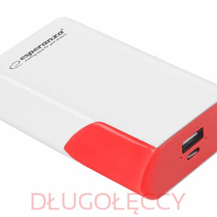 ESPERANZA BOSON powerbank 6000mAh biało-czerwony