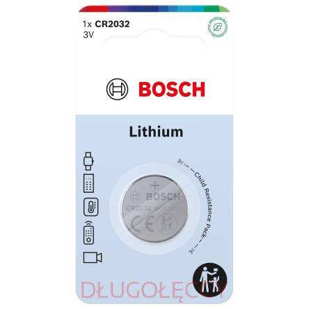 BOSCH CR2032 3V Profesjonalna bateria litowa 1szt