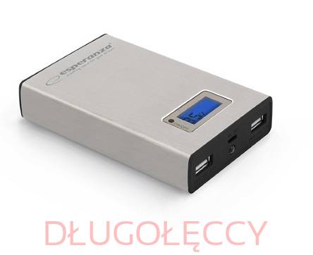 ESPERANZA POWER BANK KINETIC 8400mAh srebrny