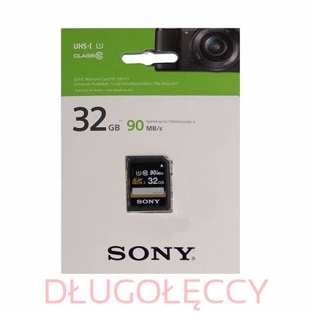 SONY karta pamięci SD SDHC UHS-I klasa10 32GB do 90MB/s