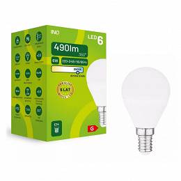 INQ E14 6W (41W) P45 490lm żarówka LED 6500K zimna biała