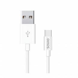 SAVIO CL-126 kabel USB A - USB C  5A 1m biały