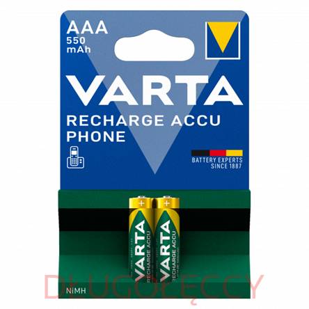 VARTA akumulator R03 550mAh NiMH 1,2V PHONE blister 2szt