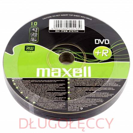 Maxell DVD+R 4,7GB x16 spin 10 szt