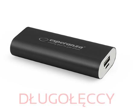 ESPERANZA POWER BANK HADRON 4400mAh CZARNY