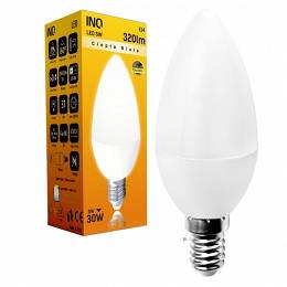 INQ E14 LED 5W (30W) 320lm B37 świeczka 3000K ciepła biała