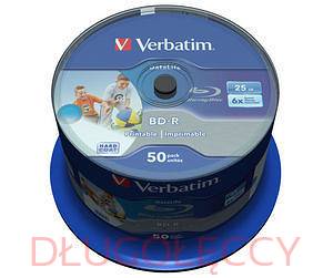 Płyta VERBATIM BD-R 25GB x6 blu ray do nadruku op.50szt