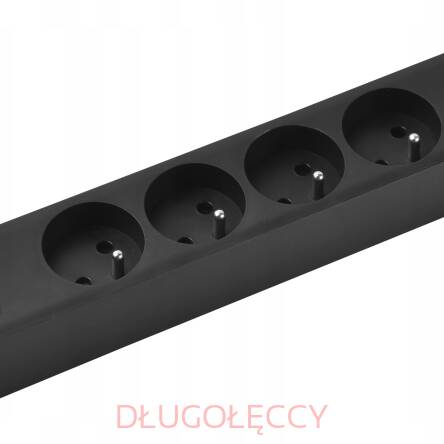 Listwa przeciwprzepięciowa ART FU810 SPD3 4 gniazda 10A USB-A USB-C 1,5m czarna